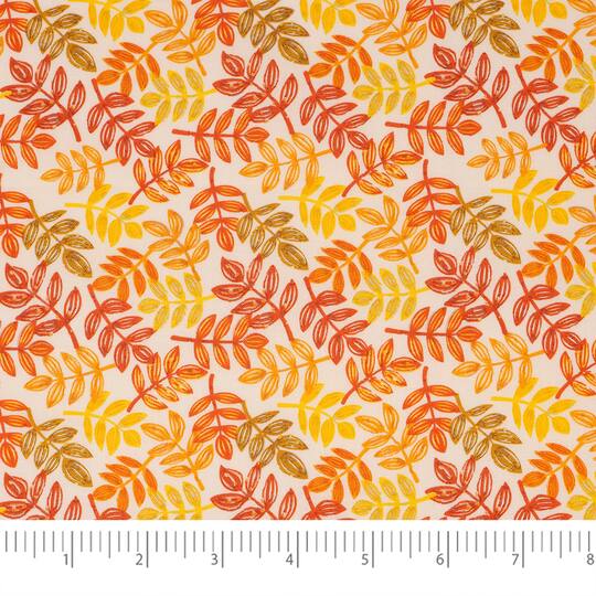 SINGER Fall Leaves Cotton Fabric
